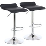 Tabouret de bar r�glable en hauteur rotatif ? housse en cuir synth�tique ? hauteur 58 - 78 cm ? capacit� ...