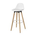 Sobuy - tabouret de bar avec repose - pieds et dossier en hêtre blanc - hauteur d'assise 71 cm fst70 ... Sobuy - tabouret de bar avec repose - pieds et dossier en hêtre blanc - hauteur d'assise 71 cm fst70 ...