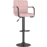 Tabouret de bar rose velours vidaxl