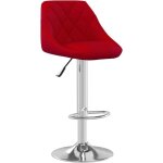 Vidaxl - tabouret de bar rouge bordeaux velours