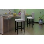 Vidaxl - tabourets de bar lot de 4 blanc similicuir Vidaxl - tabourets de bar lot de 4 blanc similicuir
