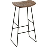J - line - tabouret de bar en teck recycl naturel 74x33x50 cm