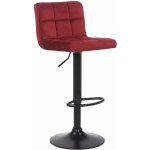 Décoshop26 - tabouret de bar en velours rouge avec pieds en métal noir assise rembourée repose - pieds ... Décoshop26 - tabouret de bar en velours rouge avec pieds en métal noir assise rembourée repose - pieds ...