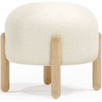 Privatefloor - tabouret bas rembourré en bouclé - curve blanc Privatefloor - tabouret bas rembourré en bouclé - curve blanc