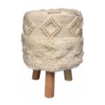 Paris prix - tabouret bohme fait  la main 'bohist' 50cm naturel