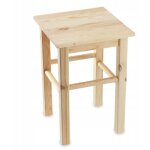 Tabouret en bois de pin naturel, �l�gante chaise pour ajouter une touche de charme rustique � votre d�coration ...
