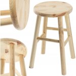 Tabouret en bois de pin naturel, �l�gante chaise pour ajouter une touche de charme rustique � votre d�coration ...