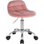 Woltu - tabouret de bureau, tabouret coiffeuse en velours, chaise d'ordinateur pivotante � roulettes, ...