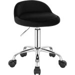 Woltu - tabouret de bureau avec dossier, chaise d'ordinateur � roulettes, r�glable en hauteur 43 - 54, ...