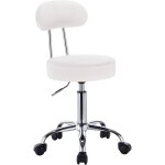 Woltu - tabouret de bureau tabouret de travail  roulettes, chaise de bureau avec dossier, hauteur rglable, ...