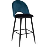 Atmosphera - chaise de bar kara velours bleu canard créateur d'intérieur Atmosphera - chaise de bar kara velours bleu canard créateur d'intérieur