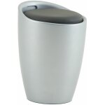 Idimex - tabouret coffre de rangement daniel, gris
