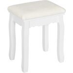 Tabouret coiffeuse woltu chaise de maquillage en velours, pouf banc piano style baroque, pieds en bois ...