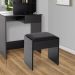 Tabouret de coiffeuse, noir, 40x43x29, 5 cm, design �l�gant, grand confort siege d'assise, banquette ...