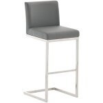 Tabouret de tabouret de tabouret en cuir et en acier eco high eco avec un dossier de diff�rentes couleurs ...