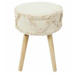 Paris prix - tabouret design ethnique 'mirage' 41cm blanc