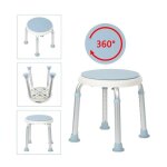 Tabouret de douche, tabouret de bain pivotant à 360°, réglable en hauteur sur 6 niveaux, pour les personnes ... Tabouret de douche, tabouret de bain pivotant à 360°, réglable en hauteur sur 6 niveaux, pour les personnes ...