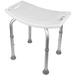 Tabouret de douche, tabouret de bain, rglable en hauteur sur 6 niveaux, sige de douche antidrapant, ...