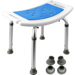 Sige de douche antidrapant heilmetz tabouret de en aluminium douche avec pieds antidrapants hauteur ...