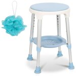 Swanew - tabouret de douche avec tagre sige de bain pivotant  360 chaise de douche sige de douche ...