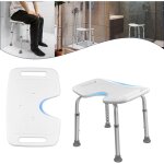 Yardin - tabouret de douche, hauteur réglable de 35 à 51 cm, siège de douche antidérapant en aluminium ... Yardin - tabouret de douche, hauteur réglable de 35 à 51 cm, siège de douche antidérapant en aluminium ...