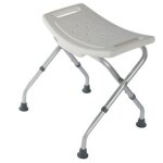 Tabouret de douche, identits 812031, chaise de douche, courb pliant blanc, pliable pour le ranger et ...