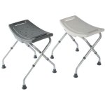 Tabouret de douche pliant bora - gris
