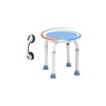 Tabouret de douche rglable en hauteur de 36 - 51 cm - avec poignes - pivotant  360  sige de douche ...