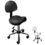 Vivezen - tabouret ergonomique � roulettes avec dossier r�glable en hauteur de 49 � 62 cm et pivotable ...