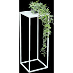 Dandibo tabouret pour fleurs m�tal blanc angulaire 60 cm support pour fleurs table d'appoint 96482 m ...