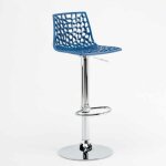 Grand soleil ? tabouret de bar r�glable en hauteur ? si�ge pvc 30x37 cm ? base chrome poli ? pour caf�s ...
