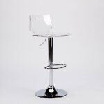 Tabouret haut bar et cuisine en acier chrom� design industriel san jos� design - transparent