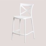 Sklum - tabouret de jardin haut empilable otax blanc ?65 cm