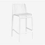 Sklum - tabouret de bar empilable en polypropyl�ne wendell blanc gardenia ?65 cm