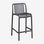 Sklum - tabouret de bar empilable en polypropyl�ne wendell gris graphite ?65 cm