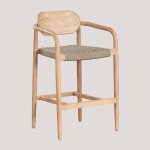 Sklum - tabouret de jardin haut 65 cm en bois naele brun bl�