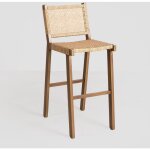 Sklum - tabouret haut 75 cm en rotin synth�tique ori naturel