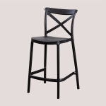 Tabouret haut otax sklum noir ?65 cm