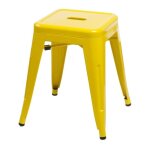 Tabouret en mtal jaune paris insp. tolix 46 cm
