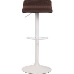 Tabouret de bar dyn v2 tissu avec pied en m�tal marron blanc