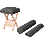 Tabouret de massage pliant si�ge, tabouret ergonomique, tabouret de travail 12 cm d'�paisseur 2 traversins ...