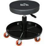Tabouret de m�canicien pivotant r�glable servante d'atelier 2 en 1 - plateau outils - charge max. 10 ...
