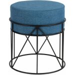 Casa pura - tabouret en m�tal bleu 33 x 3 x 40