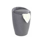 Tabouret panier  linge coffre  linge et tabouret salle de bain candy wenko coussin amovible, aspect ...