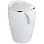 Tabouret panier  linge coffre  linge et tabouret salle de bain candy wenko coussin amovible, filet ...