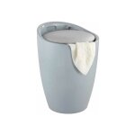 Tabouret salle de bain wenko candy gris abs avec rangement pouf salle de bain design banc salle de bain ...