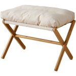 Tabouret de pied pliable avec pied en x, repose - pieds multifonctionnel moderne avec coussin doux pour ...
