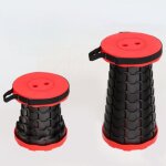 Haloyo tabouret pliant portable, tabouret retractable de deuxi�me g�n�ration, tabouret de camping, r�glable ...
