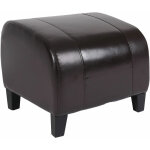 Hhg - jamais utilis�] tabouret pouf cuir emmen, 37x45x47cm, marron
