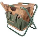 Esschert design - tabouret sac range outils de jardinage